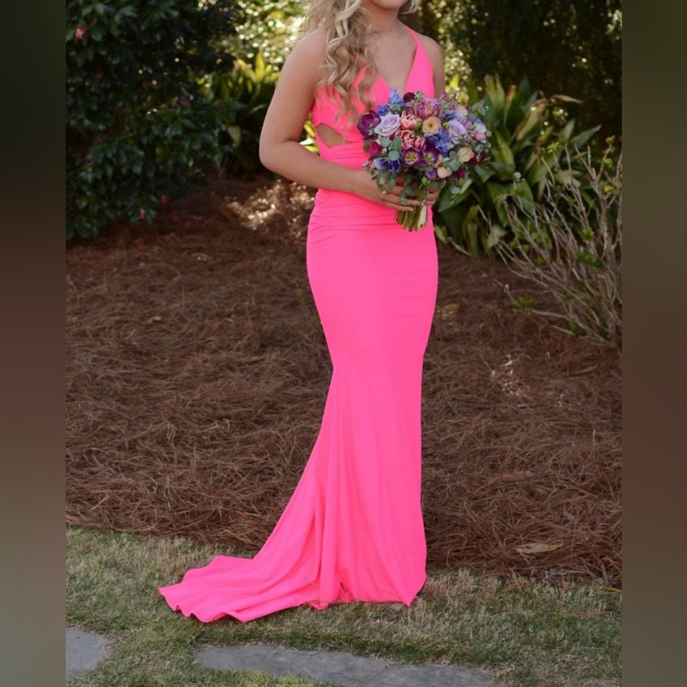 size 2 prom dress with open back!! from dressing dreams! only worn once 🫶🏼
